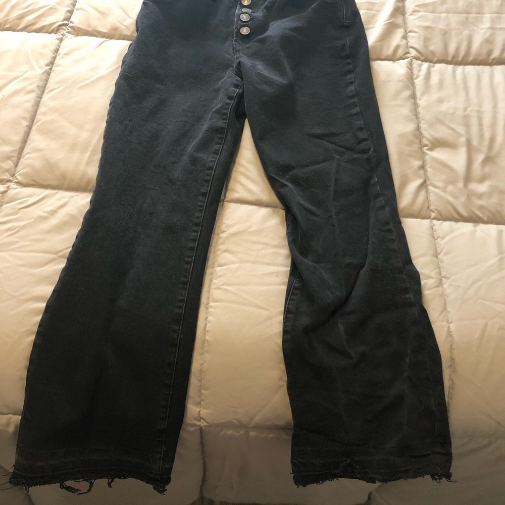 Black flare jeans
